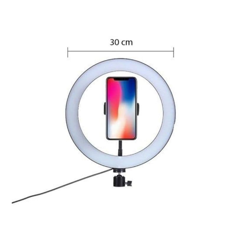 12\" Portable LED Ring Light | Dimmable Lighting with 3 Color Modes thumbnail 3
